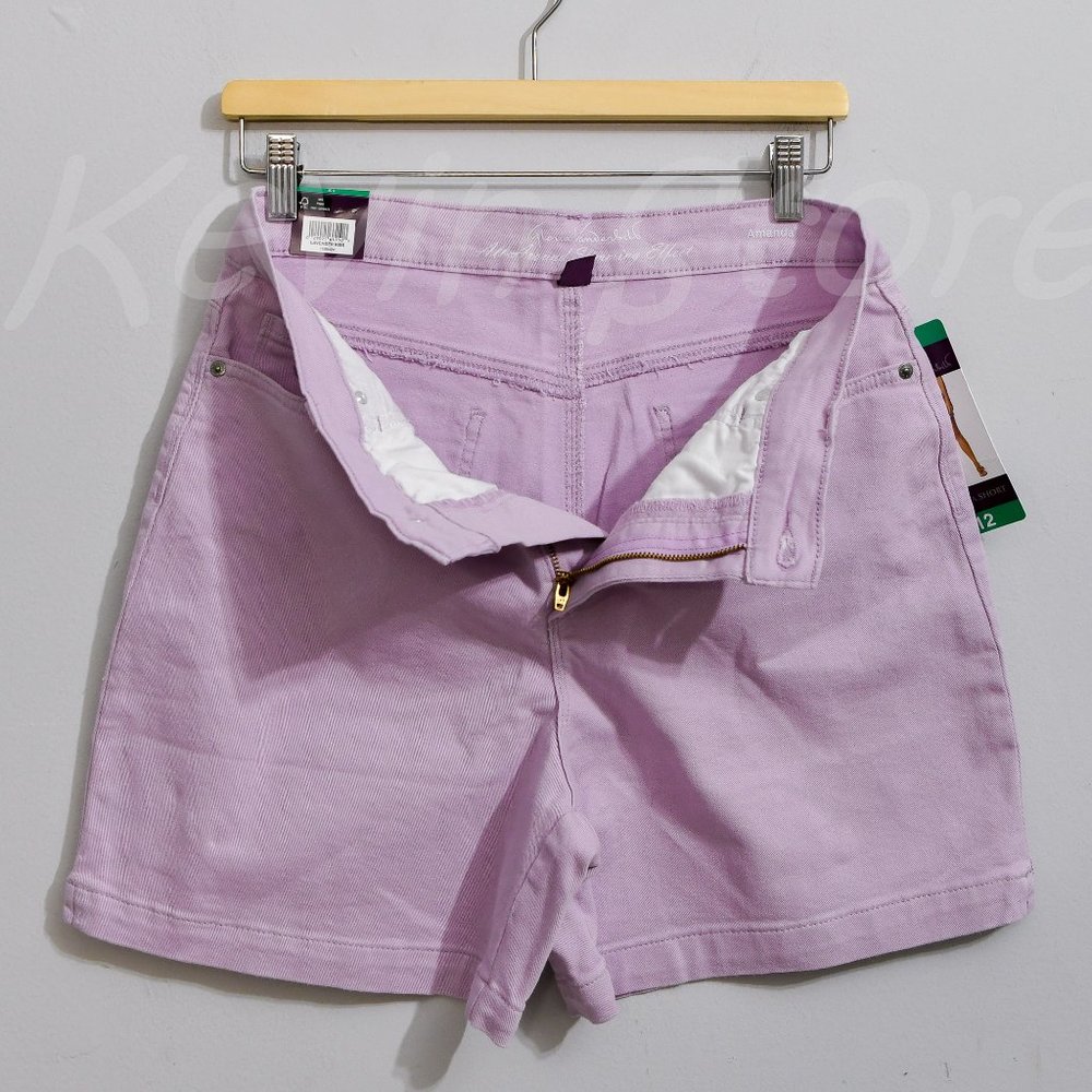NWT Gloria Vanderbilt Ladies' Amanda Short Purple - Picture 5 of 9